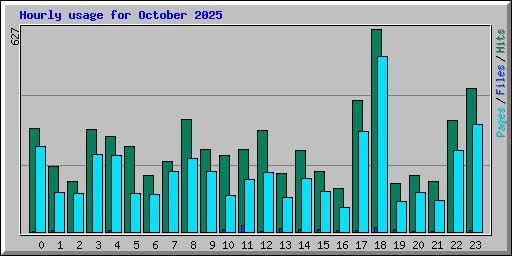 Hourly usage for October 2025